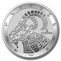 Srebrna moneta  Tokelau  Zodiac  -  KOZIOROŻEC 1 oz 2021 (patyna, milk spot)