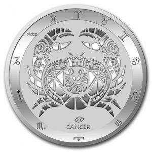 Srebrna moneta  Tokelau  Zodiac  -  RAK  1 oz 2021