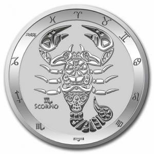 Srebrna moneta  Tokelau  Zodiac  -  SKORPION  1 oz 2021