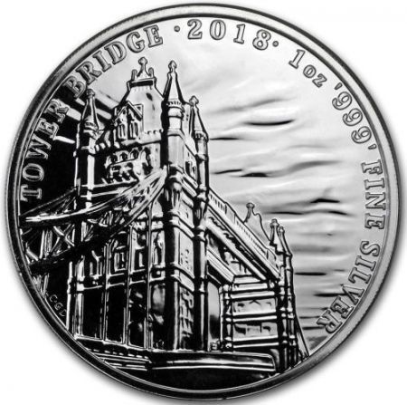 Srebrna moneta Tower Bridge/ Landmarks of Britain    1 oz   2018