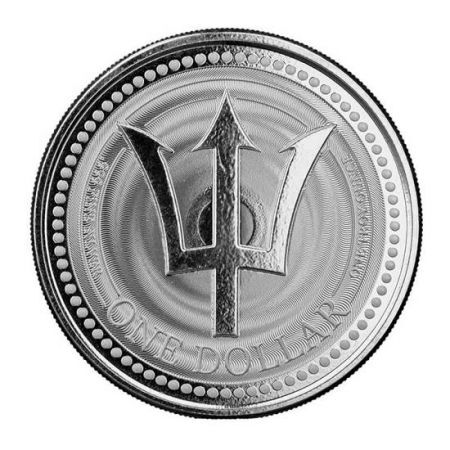 Srebrna moneta Trident , Barbados  1 oz  2021