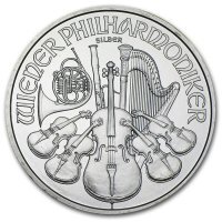 Srebrna moneta  Wiedeńscy Filharmonicy  1 oz   2008 (milk spot/patyna)