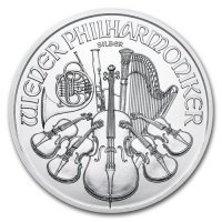 Srebrna moneta  Wiedeńscy Filharmonicy  1 oz   2009 (milk spot / patyna)