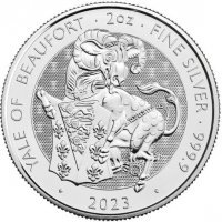 Srebrna moneta  Yale of Beaufort - The Tudor Beasts , 2 oz , 2023  PRZEDSPRZEDAŻ