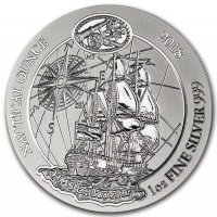 Srebrna moneta  Żaglowiec HMS Endeavour  1 oz    2018  r.