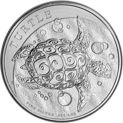 Srebrna moneta  Żółw Szylkretowy /  Hawksbill Turtle  2  oz   2016 r