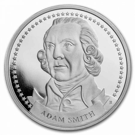 Srebrny medal  Founders of Liberty: Adam Smith Ag 999 1 oz