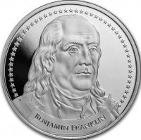 Srebrny medal Founders of Liberty: Franklin  Ag 999 1 oz