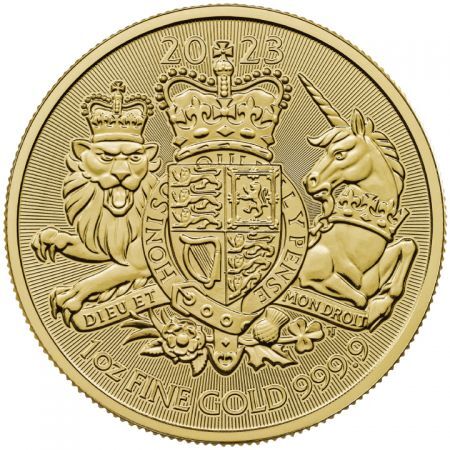 Złota moneta 100 Funtów Royal Arms  1 Oz. -2023