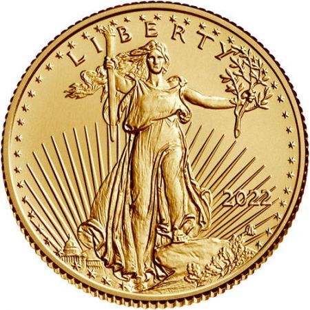 Złota moneta Amerykański Orzeł 1/10 oz 2022
