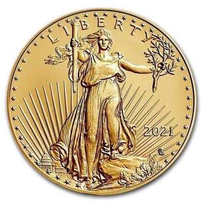 Złota moneta Amerykański Orzeł /  American Eagle  1 oz.  2021 (nowy wizerunek)