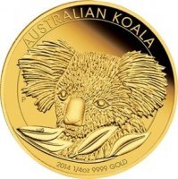 Złota moneta Australijska Koala 1/4 uncji PROOF