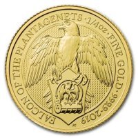 Złota moneta Bestie Królowej (6): SOKÓŁ / Queen's Beasts Falcon, 1/4  oz , 2019 r