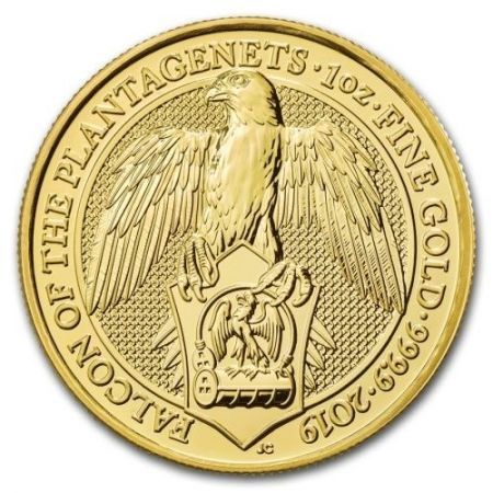 Złota moneta Bestie Królowej (6): SOKÓŁ / Queen's Beasts Falcon  , 1 oz , 2019