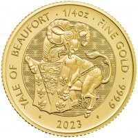Złota moneta Bestie Tudorów - Yale Of Beaufort  1/4  oz , 2023
