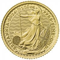 Złota moneta  Britannia  1/10 uncji  2024
