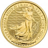 Złota moneta  Britannia Karol   1/4 uncji  2023