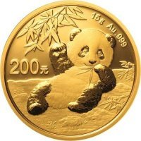 Złota moneta Chińska Panda  - 15 gramów 2020