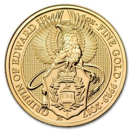 Złota moneta Gryf  / Queen's Beasts Griffin of Edward III  , 1  oz , 2017