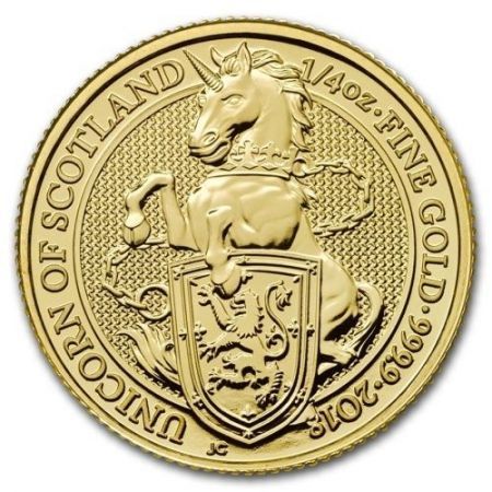 Złota moneta  Jednorożec / Queen's Beasts Unicorn of Scotland  , 1/4  oz , 2018 r