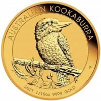 Złota moneta  Kookaburra  1/10 Oz. 2021