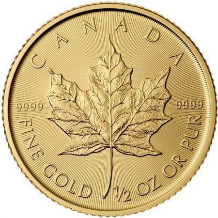 Złota moneta Liść Klonowy / Maple Leaf  1 /2  Oz