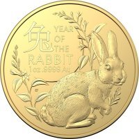 Złota moneta Lunar Rabbit / Rok Królika  (RAM)1 oz  2023