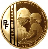 Złota moneta Matka Teresa 1/4 uncji