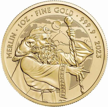 Złota moneta Myths & Legends: Merlin  1 oz 2023