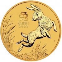 Złota moneta Rok Królika / Lunar III Rabbit 1/4 oz 2023
