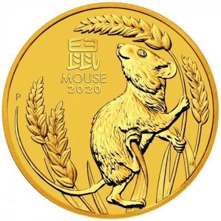 Złota moneta Rok Myszy / Lunar III Mouse  1 Oz. 2020
