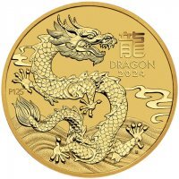 Złota moneta Rok Smoka / Lunar III Dragon  1/10 Oz 2024