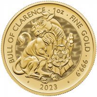 Złota moneta The Royal Tudor Beasts - Black Bull Of Clarence 1 oz  2023