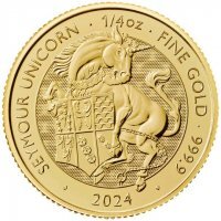 Złota moneta The Royal Tudor Beasts - The Seymour Unicorn  1/4  oz , 2024
