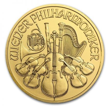 Złota moneta Wiedeńscy Filharmonicy 1/4 oz 2021