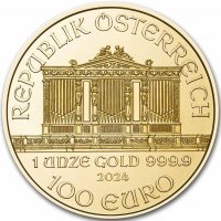 Złota moneta Wiedeńscy Filharmonicy 1 Oz  2024