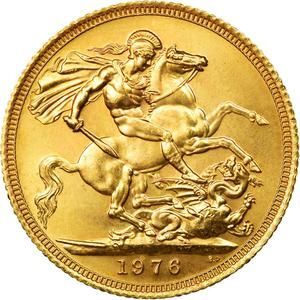 Złoty Suweren / Full Sovereign Elizabeth 1976